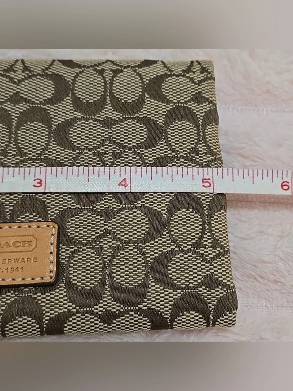 Coach Signature Jacquard wallet in Brown and Tan